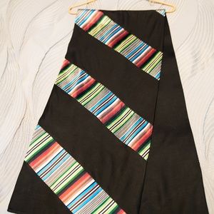 Shanghai Tang "Tibetan Stripe" 100% Silk Scarf